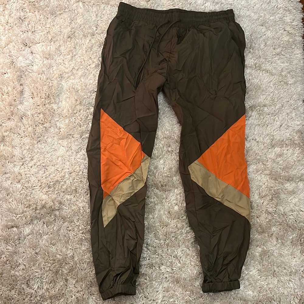 Green with Orange and Beige detail cargo